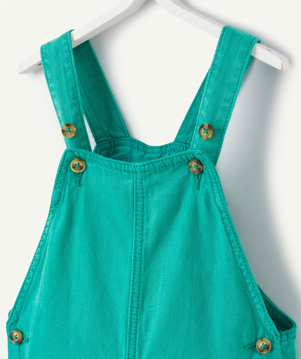 SALOPETTE FLUIDE BÉBÉ GARÇON VERT CANARD