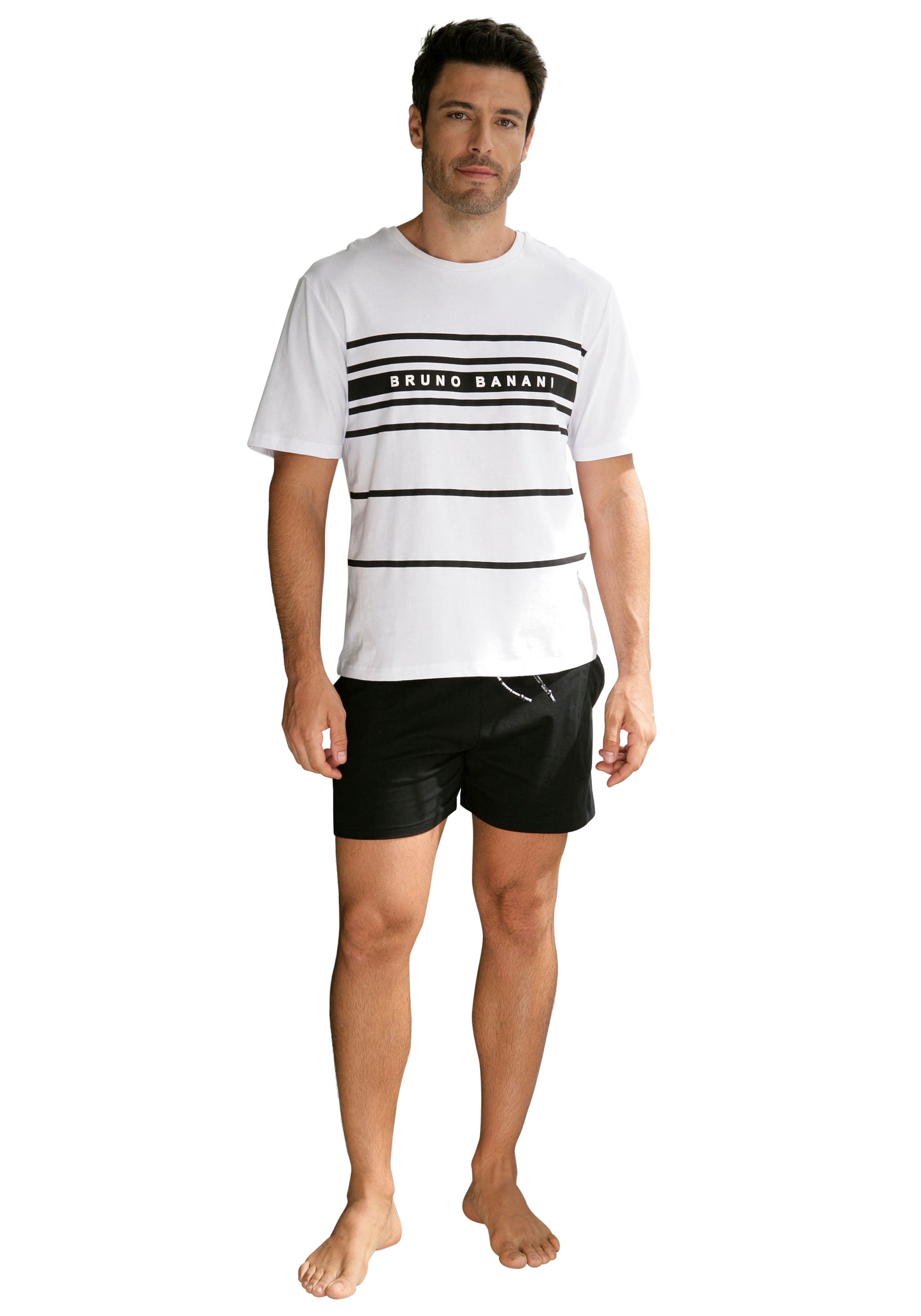 Bruno Banani Pyjama 1 Stück, 2 Stk. tlg., Schlafanzug mit Logodruck