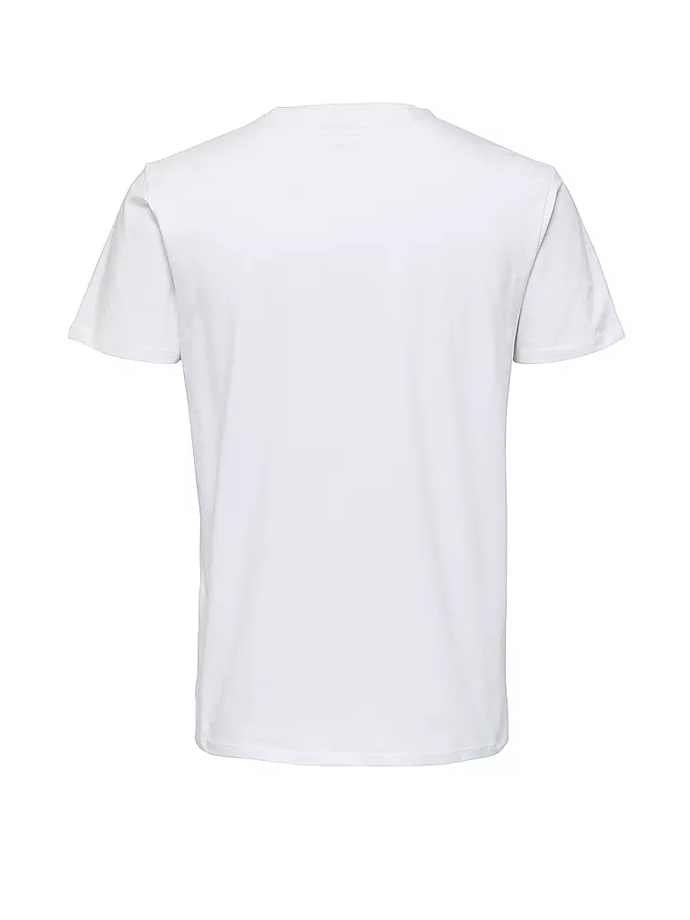 SELECTED T-Shirt SLHNEWPIMA weiss