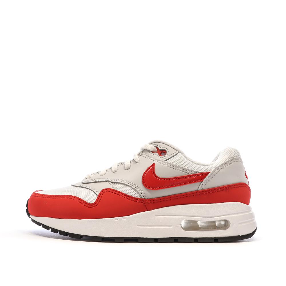 Nike Baskets Blanches/Rouge Garçon Nike Air Max 1