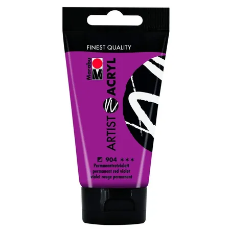 Marabu Artist Acryl, Permanentrotviolett 904, 75 ml