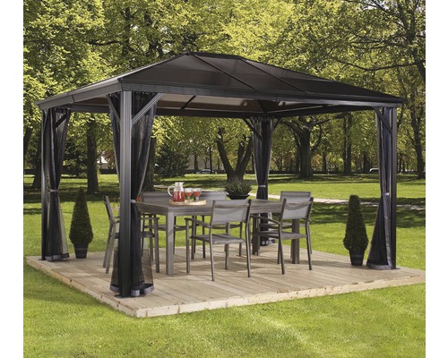 SOJAG Verona 10x10 paviljoen met klamboe 279 x 279 cm antraciet