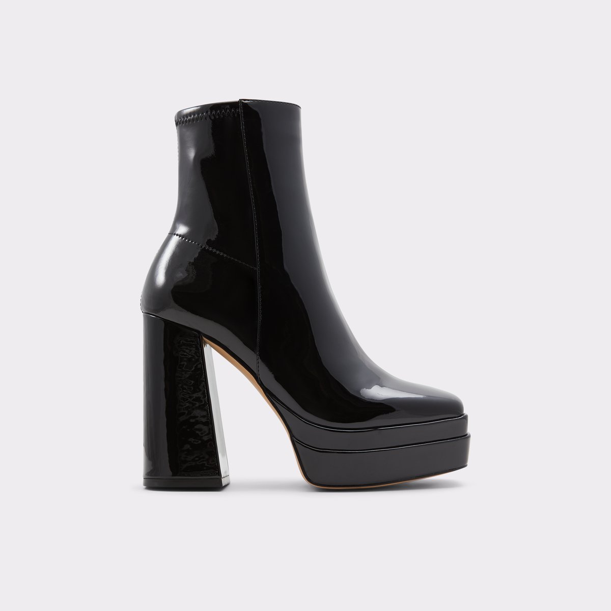 Mabel Black Synthetic Patent Women Dress boots