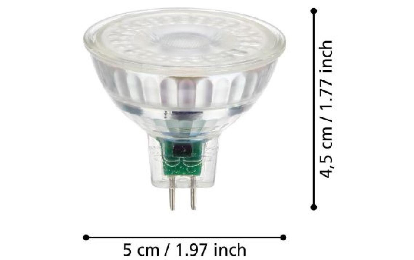 Lampe 3 W GU5.3 WarmweissLED-Reflektorspots aus klarem Glas