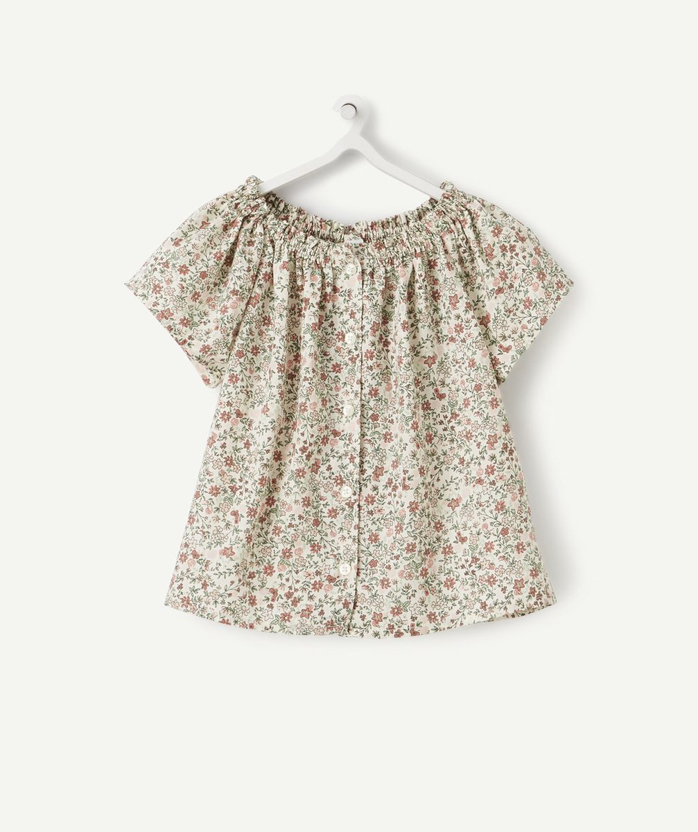 LA BLOUSE BLANCHE FLEURIE EN COTON