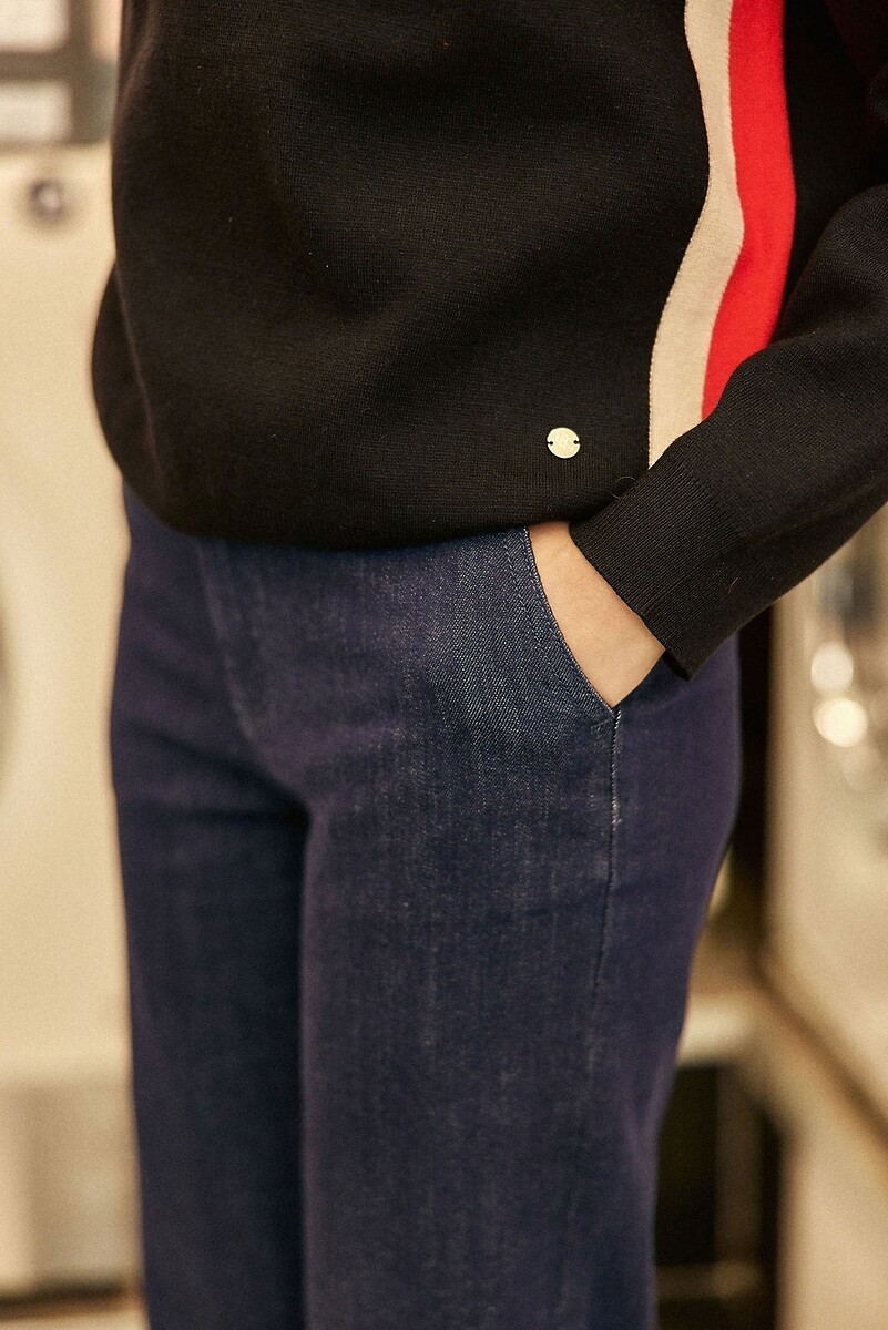 LA PETITE ETOILE<br>Calça jeans reta e crua, IMOGEN