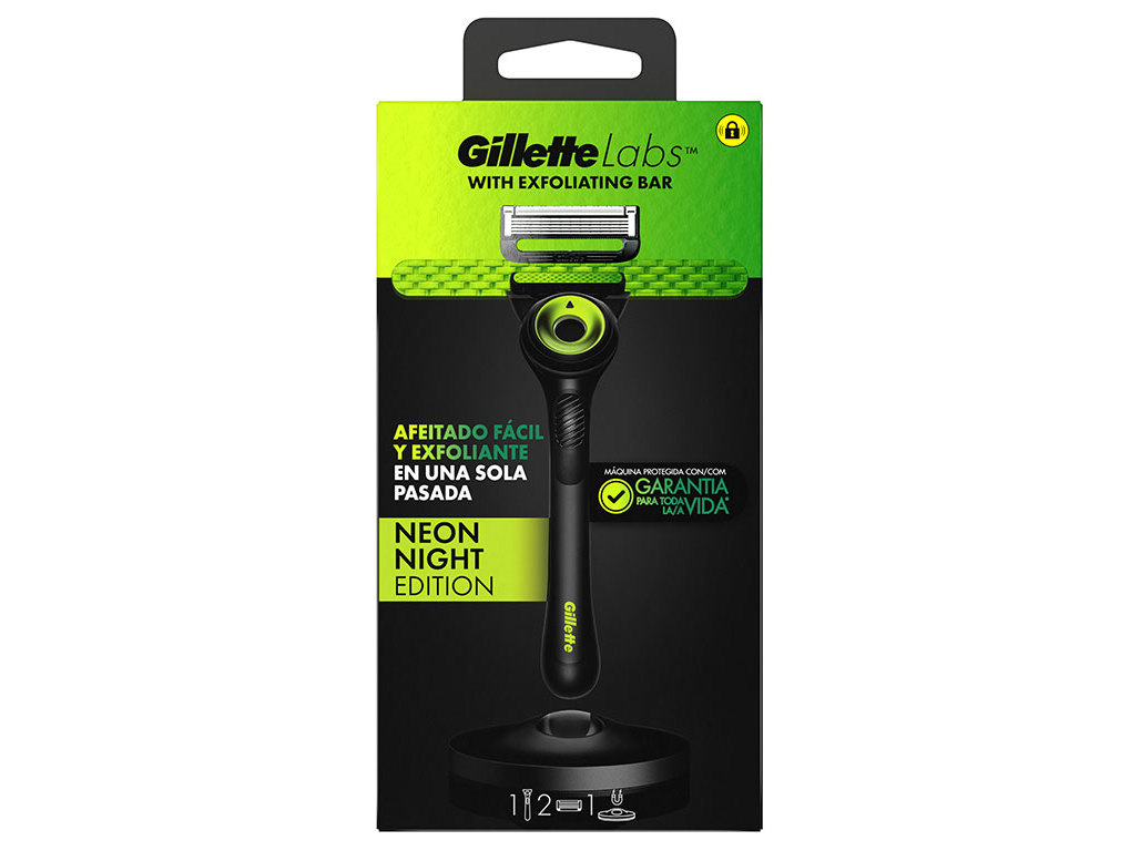 MÁQUINA BARBEAR GILLETTE LABS NEON NIGHT MÁQUINA 1REC