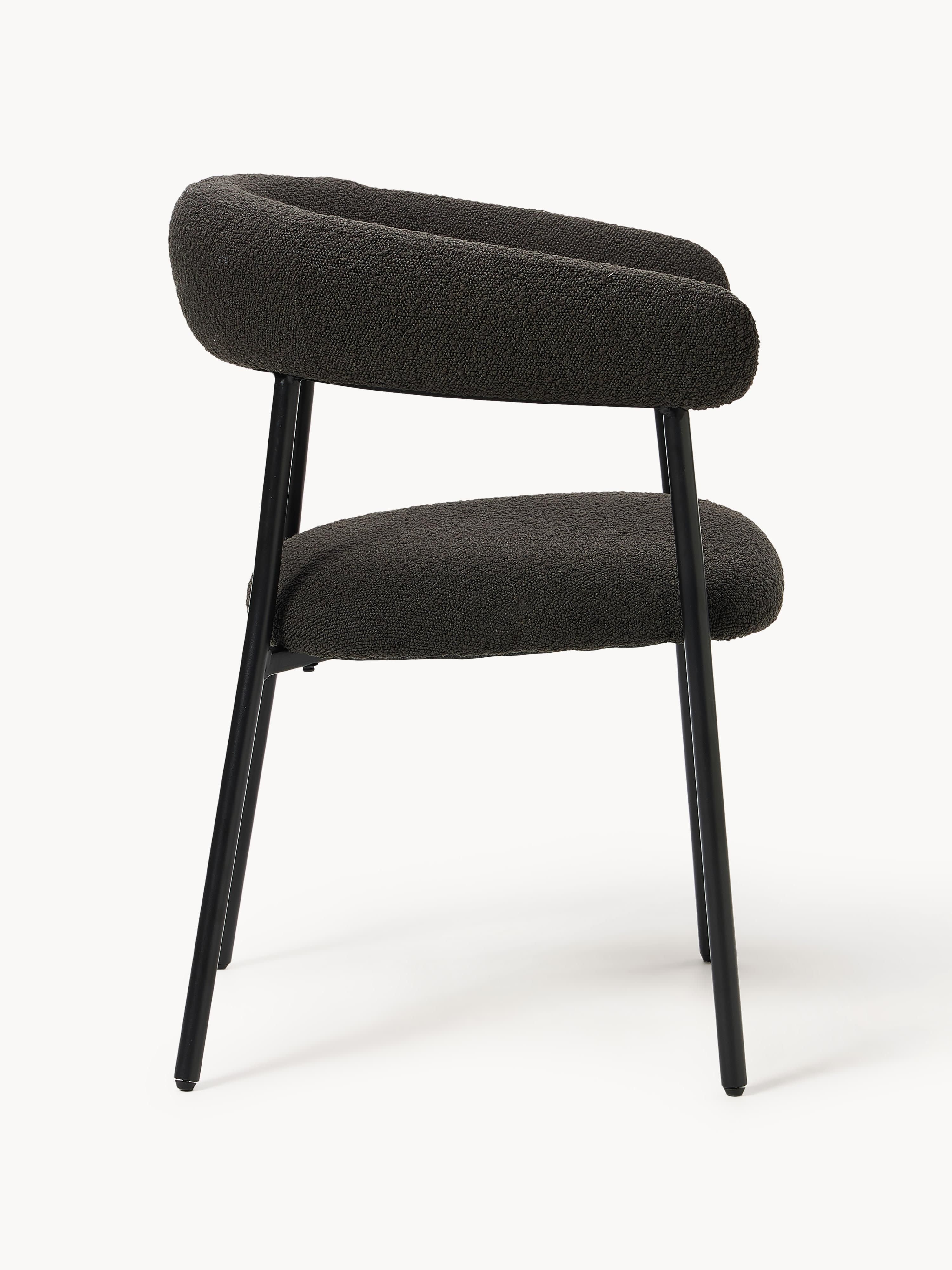 Bouclé gestoffeerde stoelen Thiago, 2 stuks