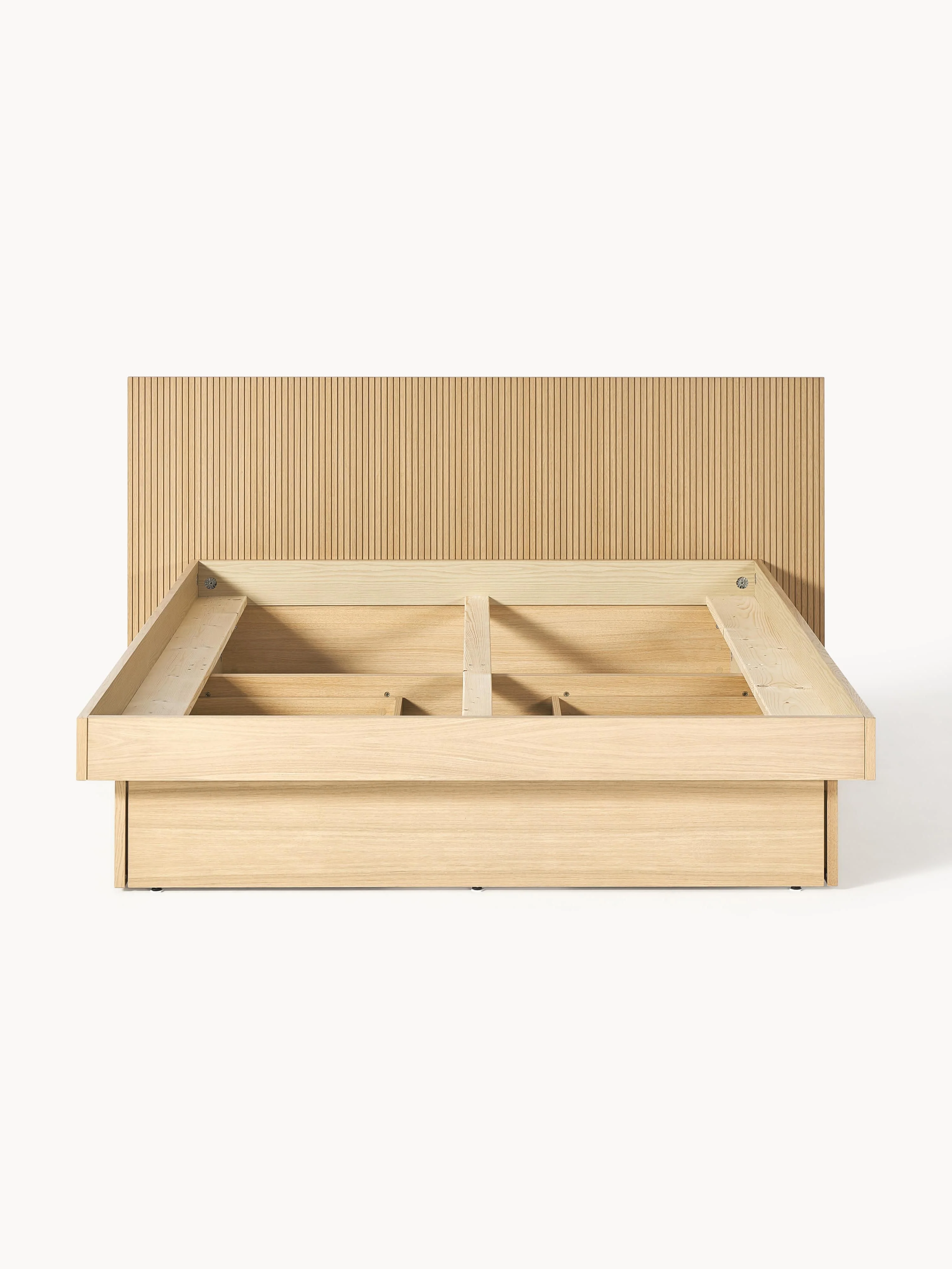 Houten bed Sato met lades en hoofdeinde