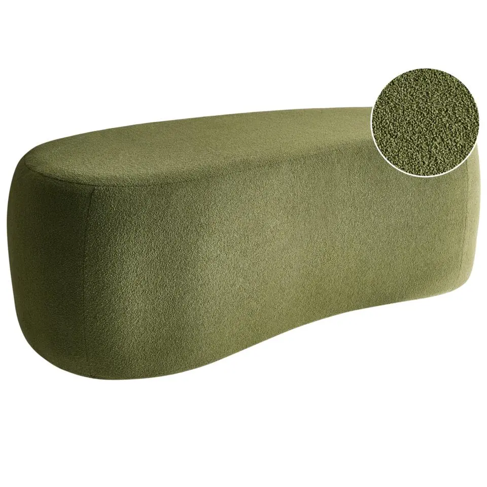 BAYARD - Poef - Groen - Bouclé