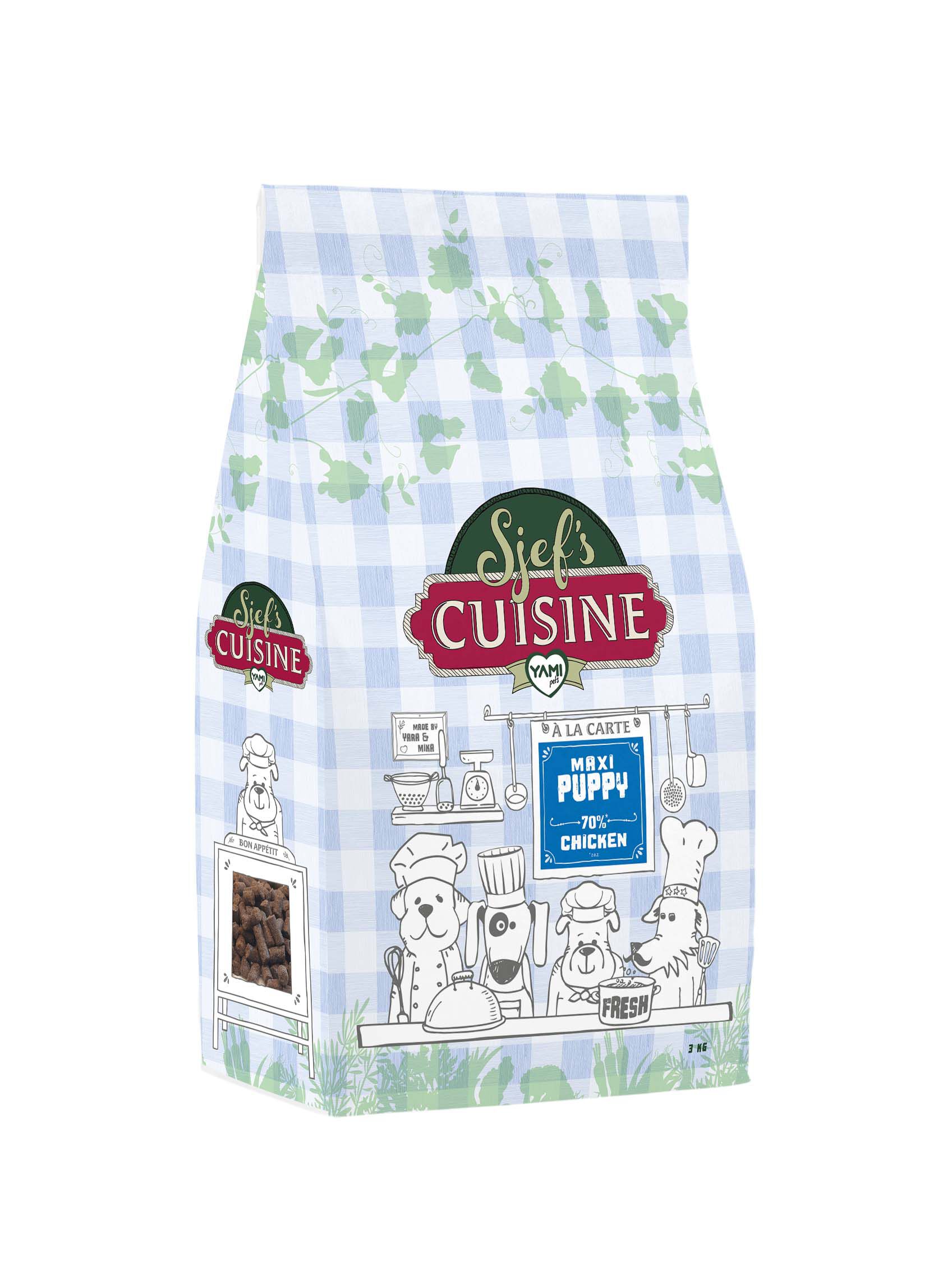 Sjef's Cuisine Maxi Puppy - Hondenvoer - 3 Kilogram - kip