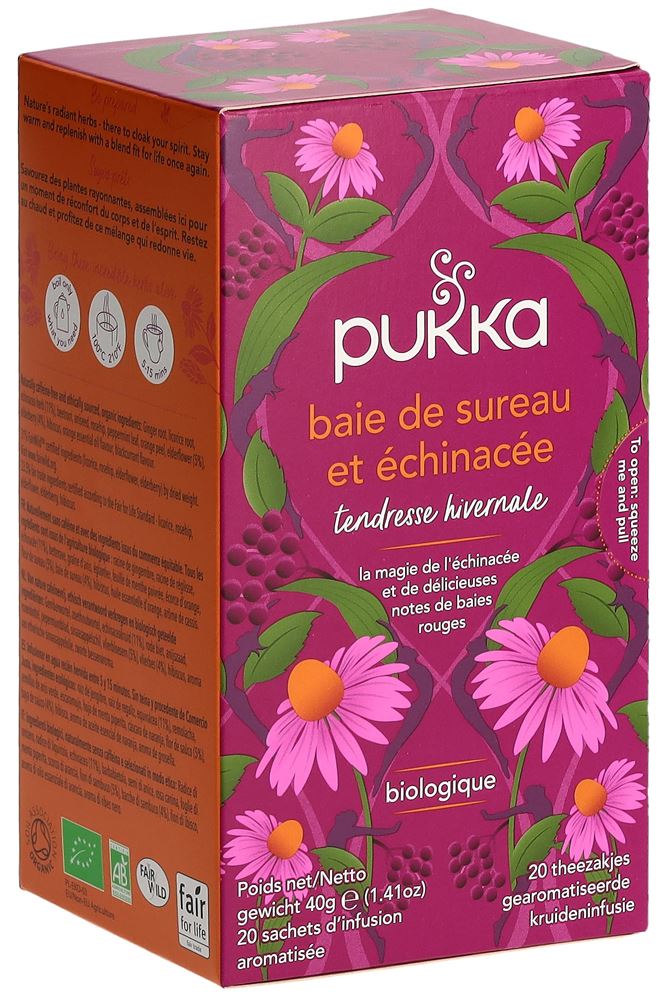 PUKKA Baie de Sureau & Échinacée Tee Tees Bio Btl 20 Stk