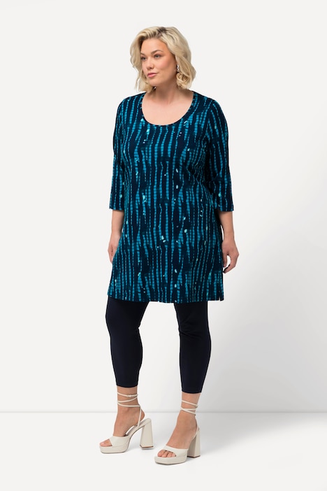 Longshirt, Batikmuster, Rundhals, 3/4-Arm