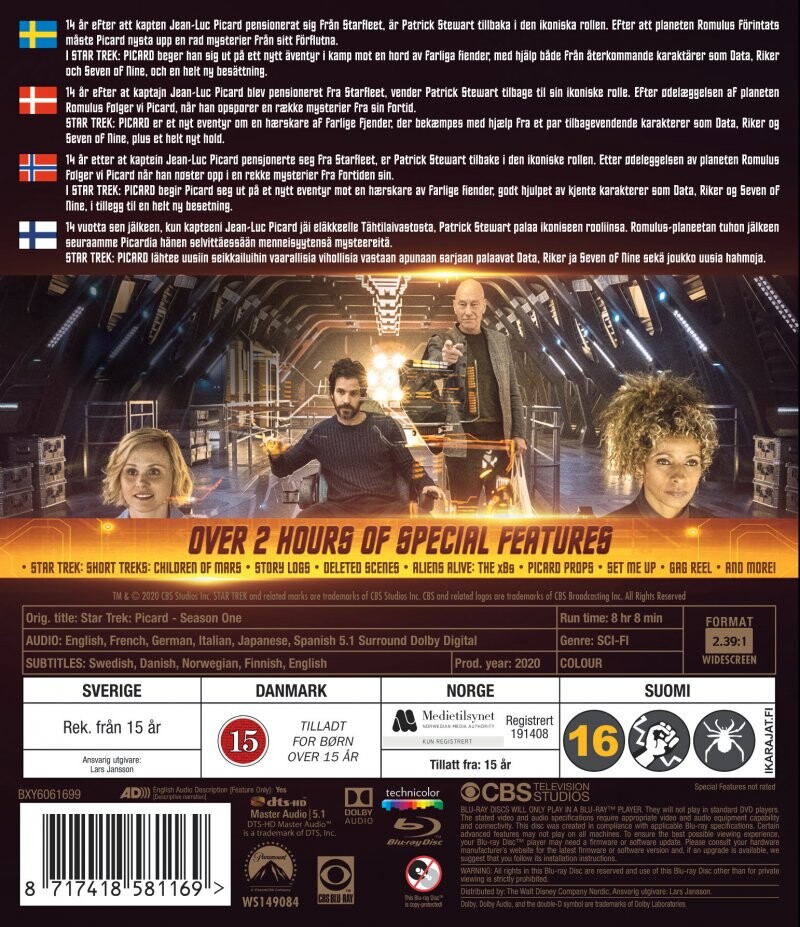 Star Trek Picard - Sæson 1 - Blu-Ray