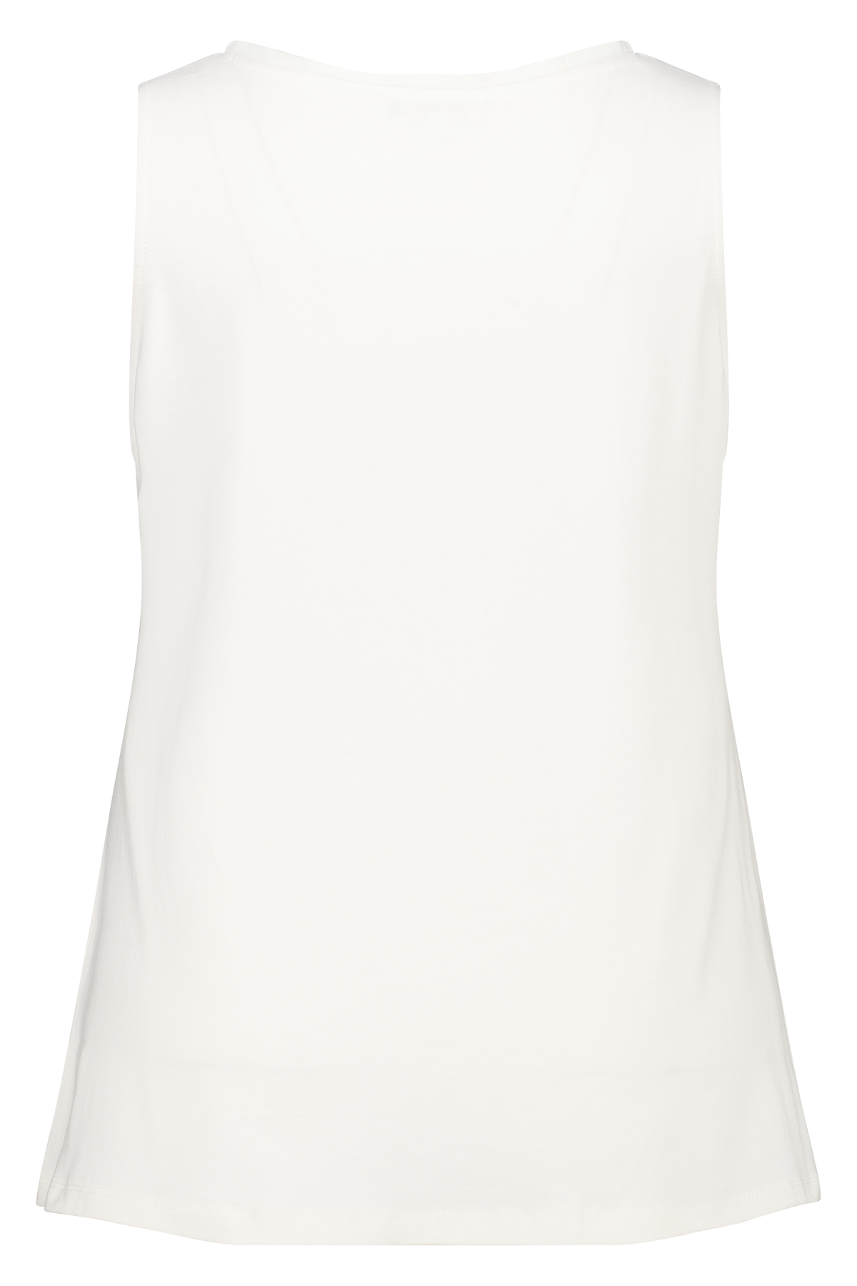 Mouwloze top met V-hals Cream