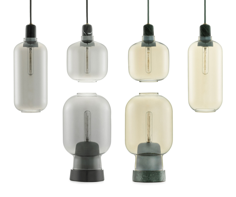 Normann Copenhagen Amp Lamp hanglamp large Ø11.2 goud/groen