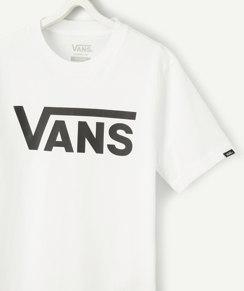 VANST-SHIRT EN COTON BLANC CLASSIC AVEC LOGO NOIR
