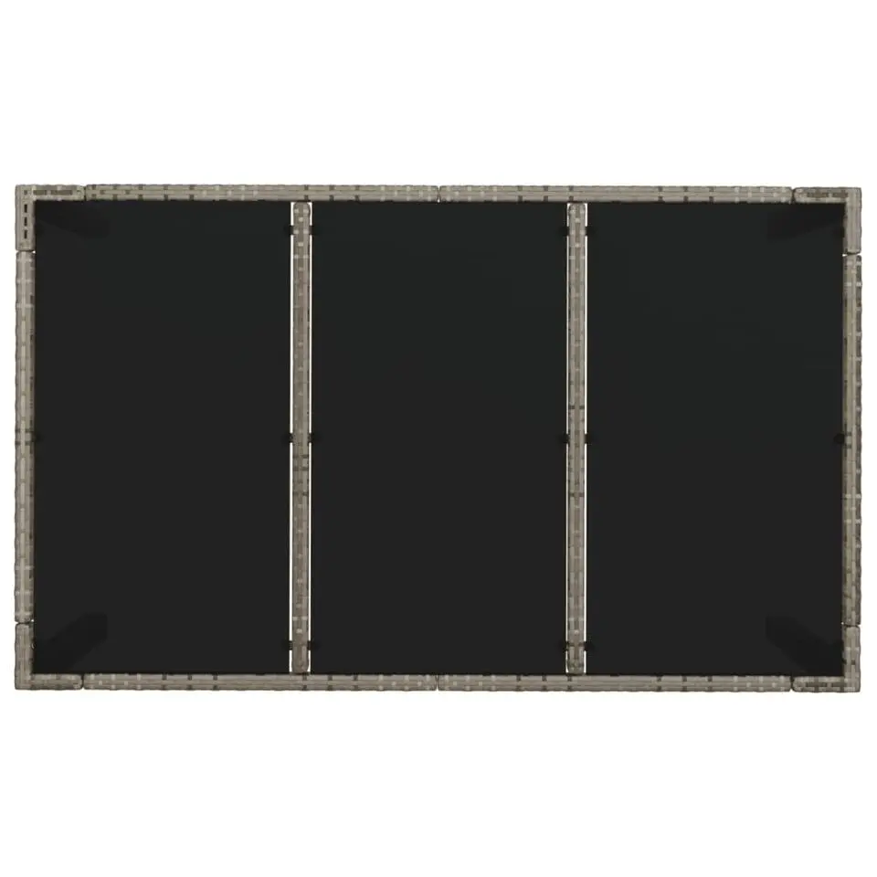vidaXL - Tuinset - Grijs - Poly rattan - 150 cm - 5 stuks - Met kussens