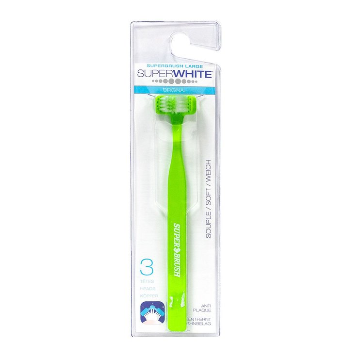 Superbrush brosse à dents 3 têtes (verte)