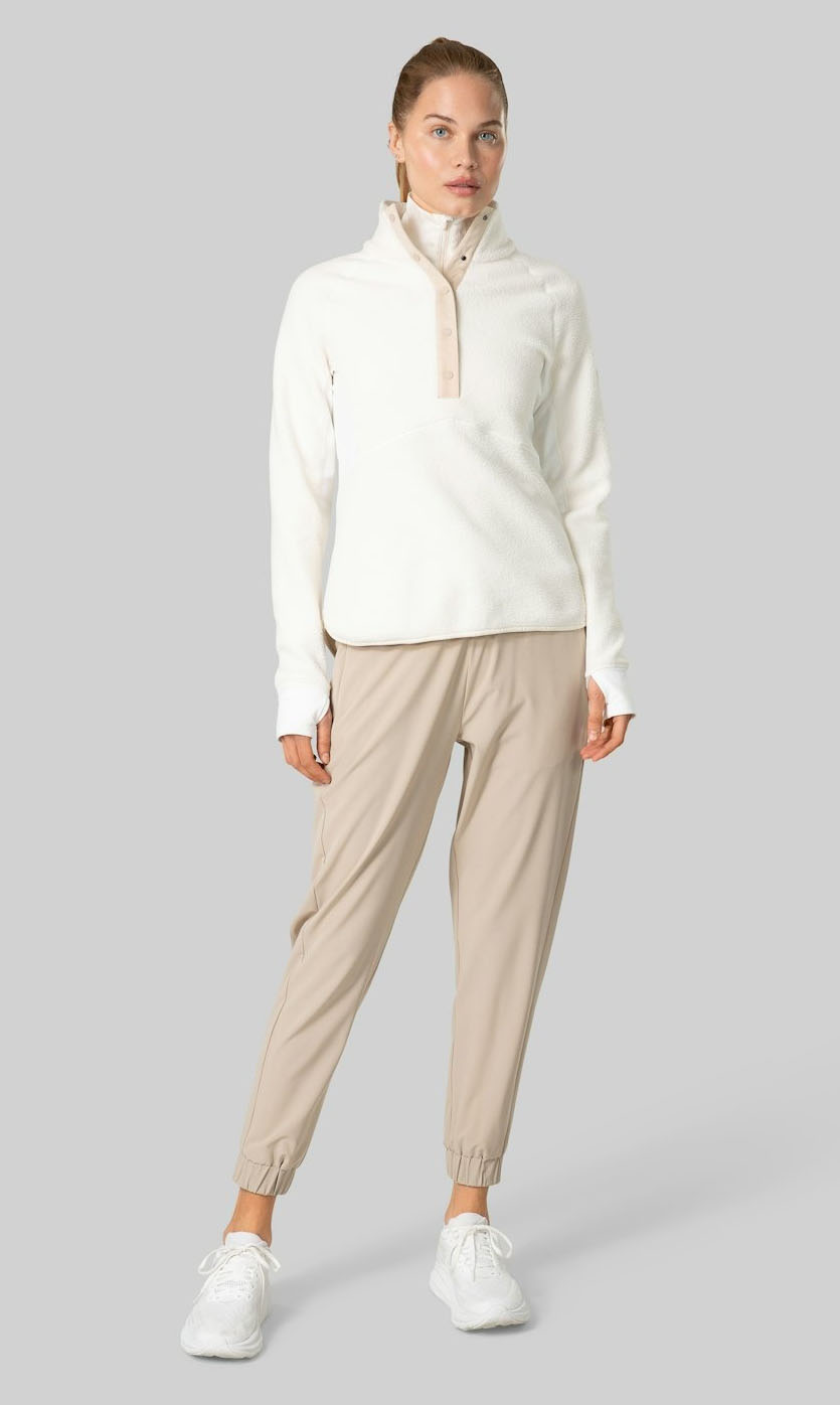 Strut Microfiber Pant Dame Dark Beige