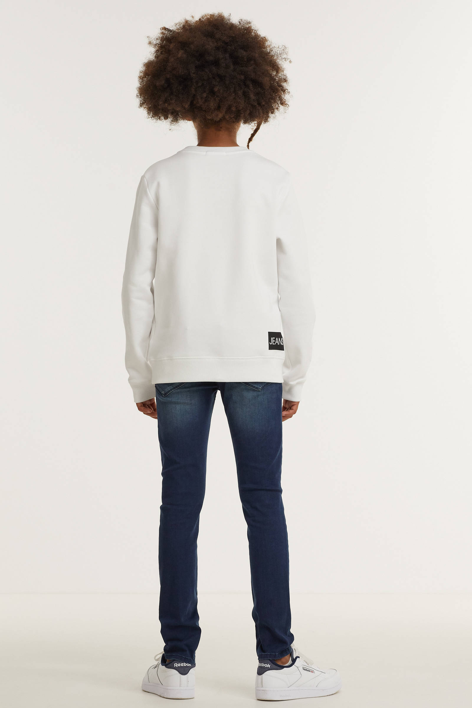 CALVIN KLEIN JEANS sweater van katoen wit