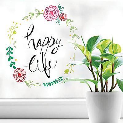 Sticker Happy life 24 x 36 cm