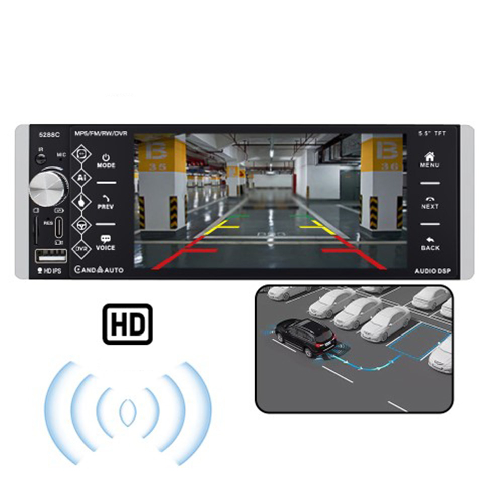 (188x82mm) Digitales Auto Radio FM Bluetooth MP5 Player mit 5.5