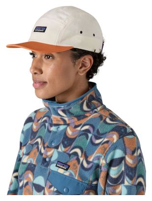 Casquette Patagonia P-6 Label Maclure Blanc/Orange Unisexe