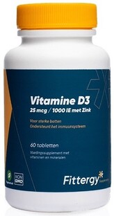 Fittergy Vitamine D3 25mcg Met Zink 60TB