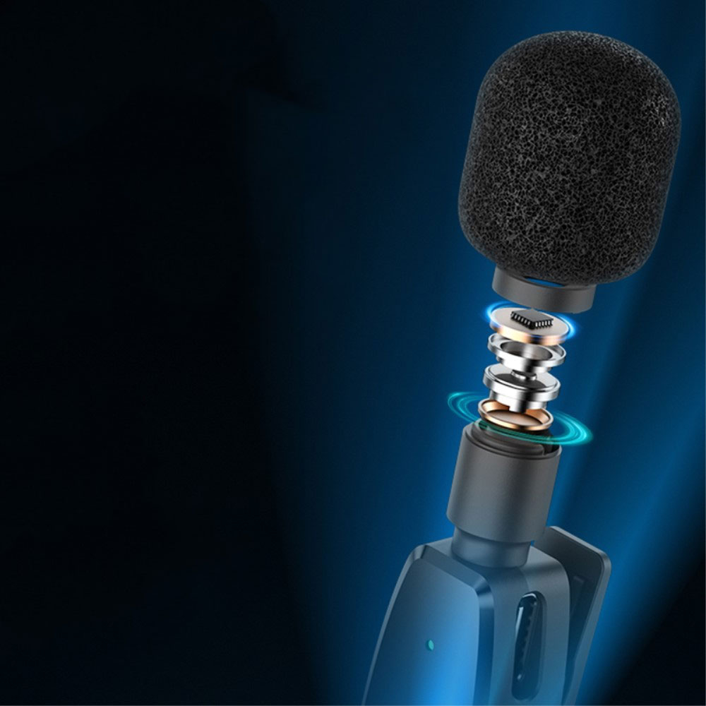 Kabelloses 360° Lavalier Mikrofon für Handy / Tablets mit USB C Anschluss   Rauschunterdrückung für Livestreams / Interview / Podcast