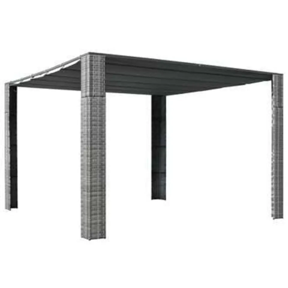 vidaXL - Prieel - Antraciet - Poly rattan - 300 x 300 x 220 cm