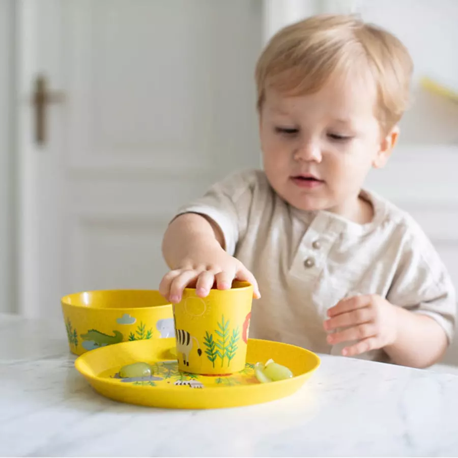 Koziol Kindergeschirrset 3er Set gelb