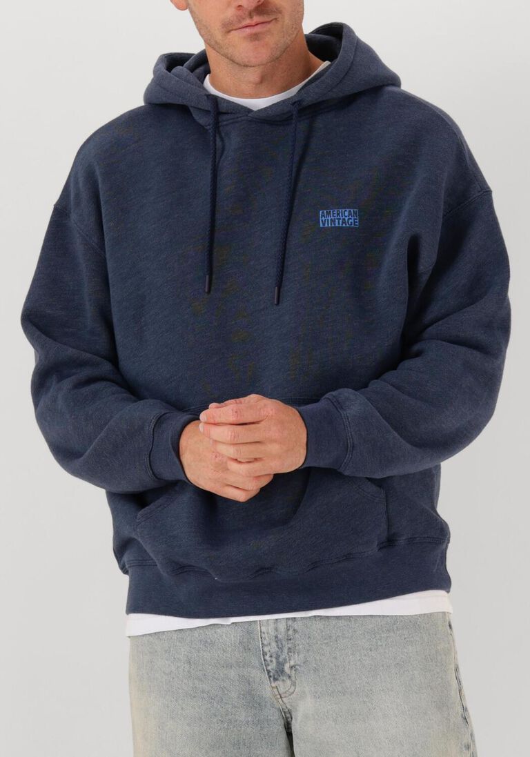 donkerblauwe american vintage sweater doven hoodie