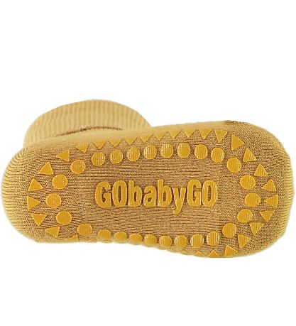 GoBabyGo rutschfeste Socken - Bambus - Mustard