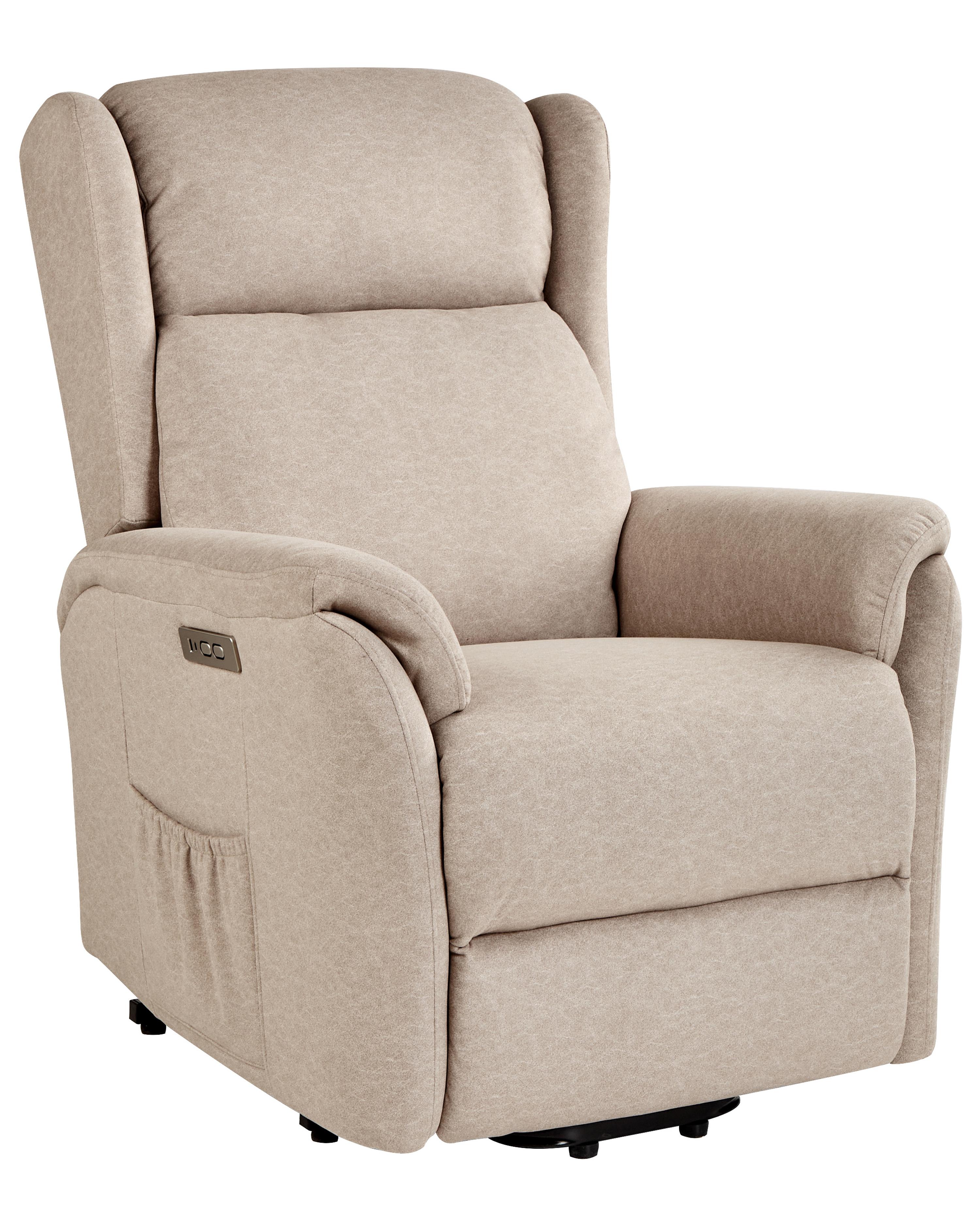 Elektrische relaxfauteuil ELEGY inclusief voetensteun Stof Taupe
