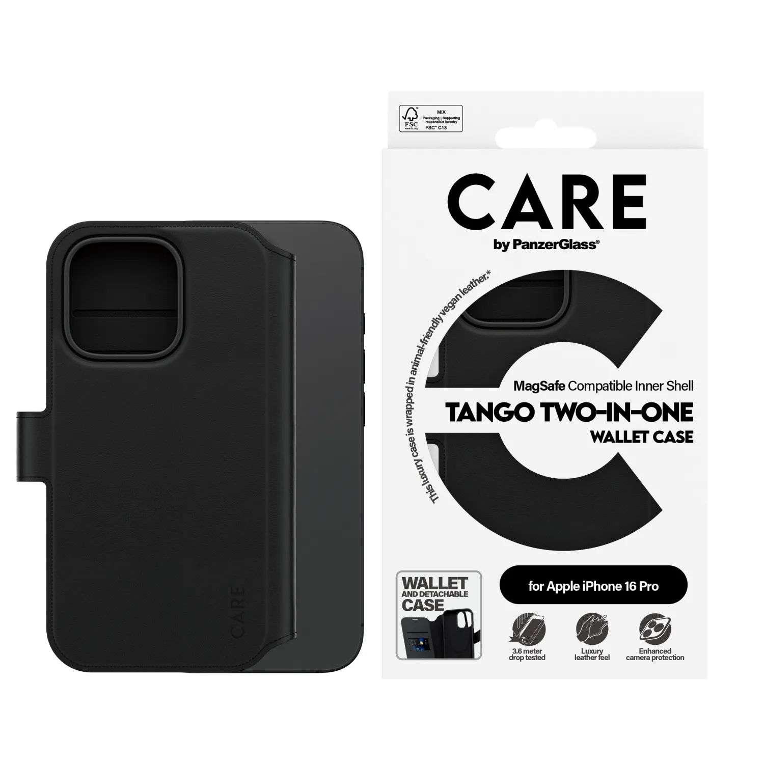 PanzerGlass CARE Cover Wallet iPhone 16 Pro 1330
