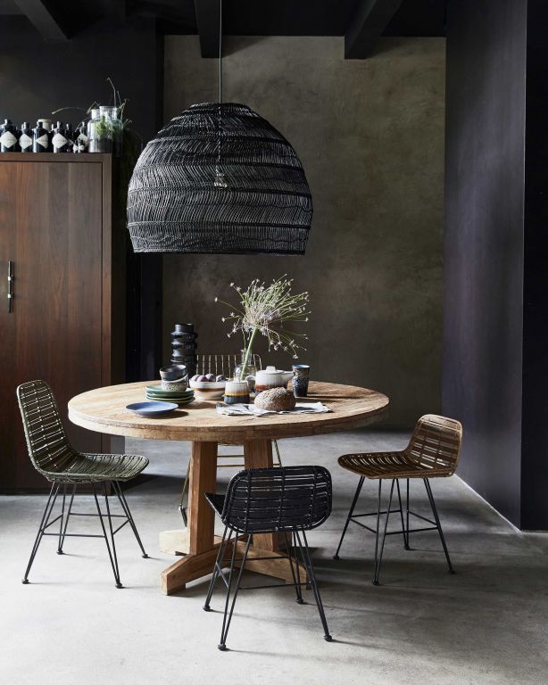 HKliving Wicker hanglamp medium naturel