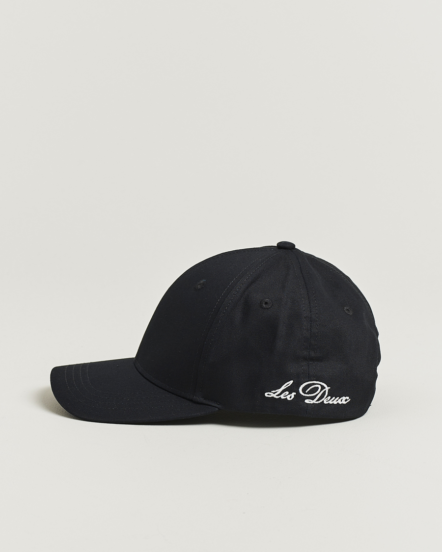 Les Deux Crew Organic Baseball Cap Black