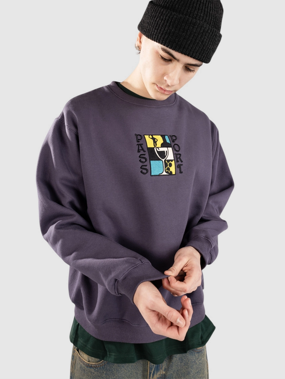 Pass Port Dine Em' Sweater dusty blue