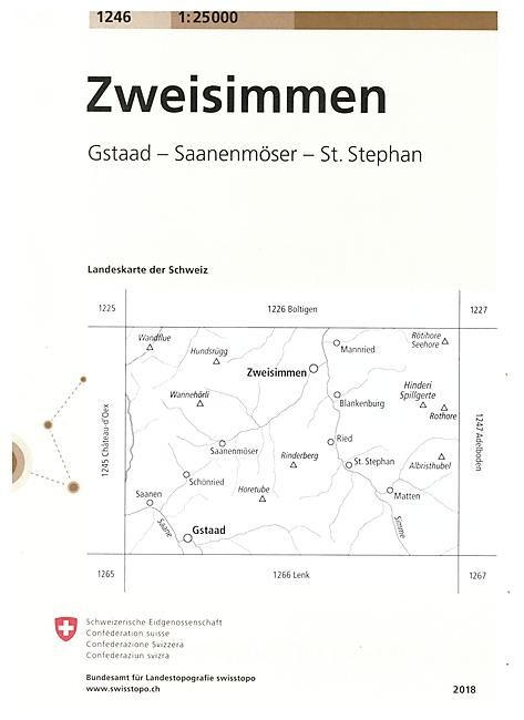 BUNDESAMT - 1246 ZWEISIMMEN ECHELLE 1 25 000
