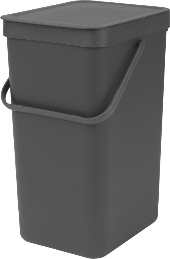 Brabantia Affaldsspand m/låg sort.kon. 16 ltr Grey