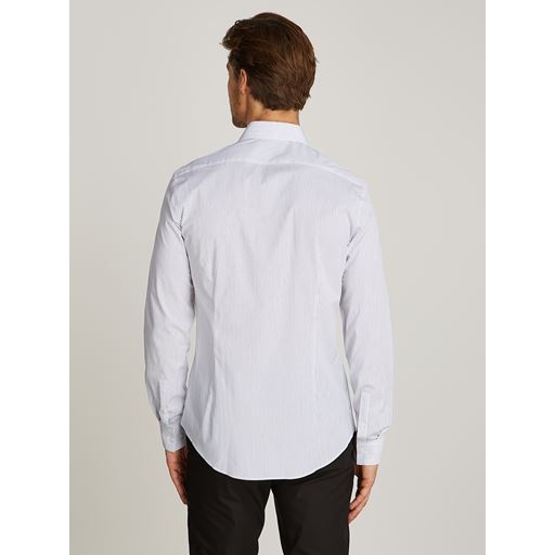 Calvin Klein Poplin Stripe Slim Skjorte, Medieval Blue, 45