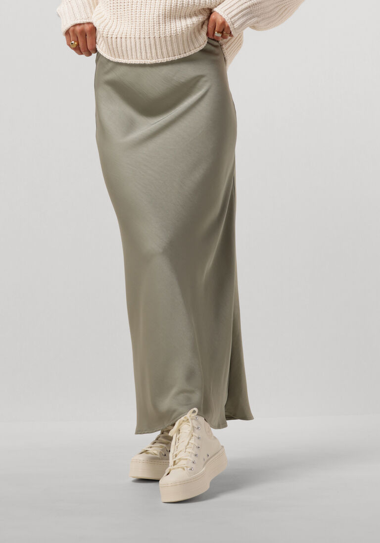 NEO NOIR groene neo noir midirok vicky heavy sateen skirt