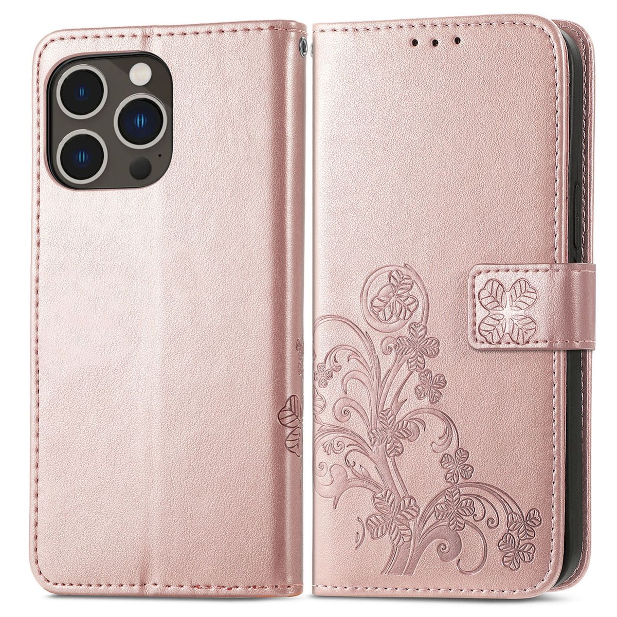 Hülle Handy Schutz für Apple iPhone 15 Pro Max Case Cover Klapp Tasche Wallet