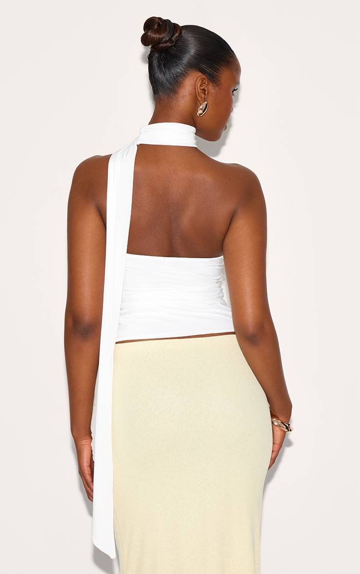 Crème Haut Long À Détail Foulard Double Épaisseur