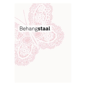 Behangstaal vliesbehang vlinders wit-roze (dessin 100114)
