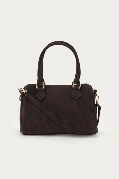 Bruin suède tas