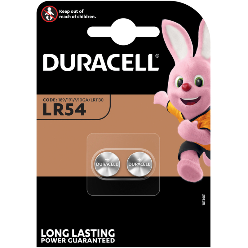 Duracell Knopfbatterien, LR54, 2 Stück