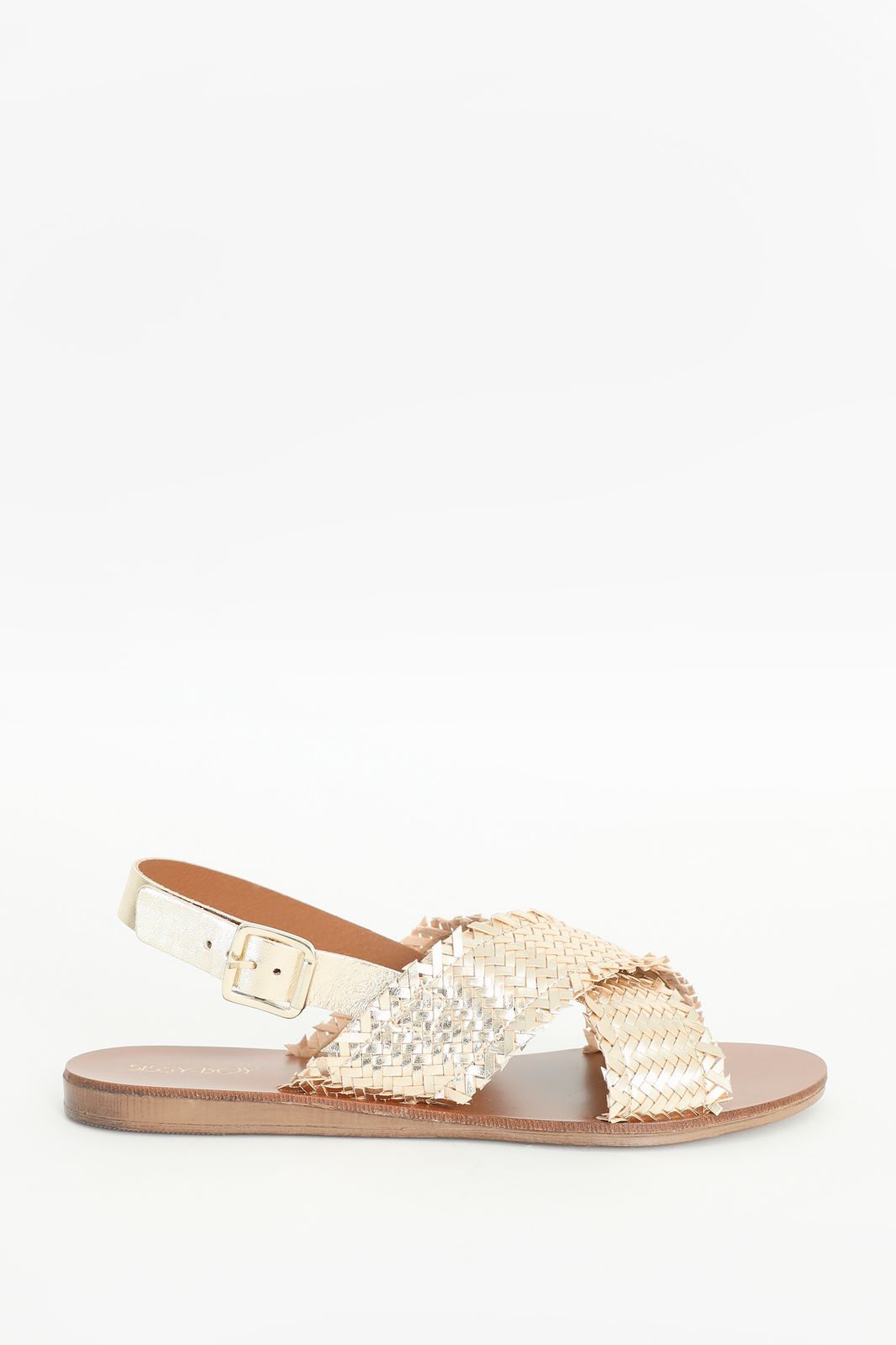 Gouden leren sandalen
