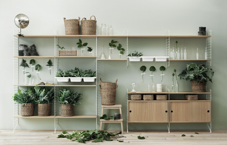 String Furniture Bowl Shelf opbergbak 78 x 30 cm wit plastic